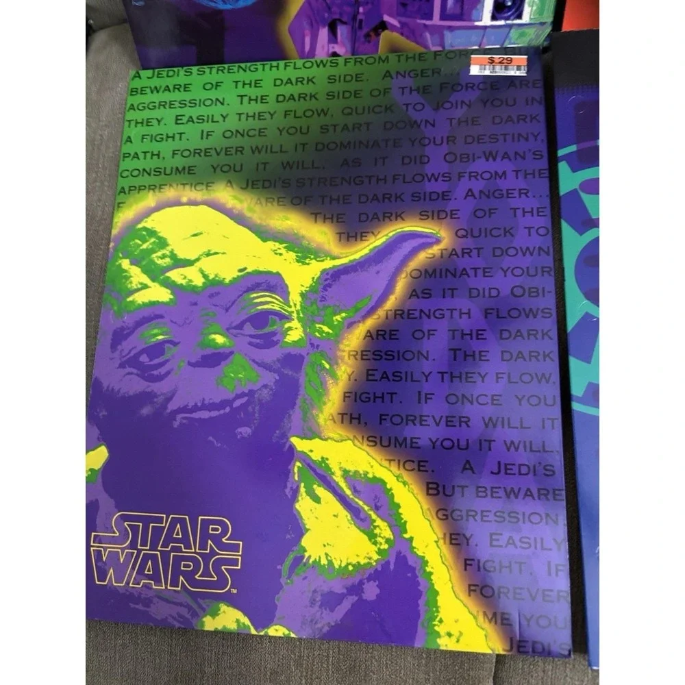 Vtg 1996 NOS Mead Star Wars 12x9 Portfolio School 4 Folder Lot read UNPUNCHED